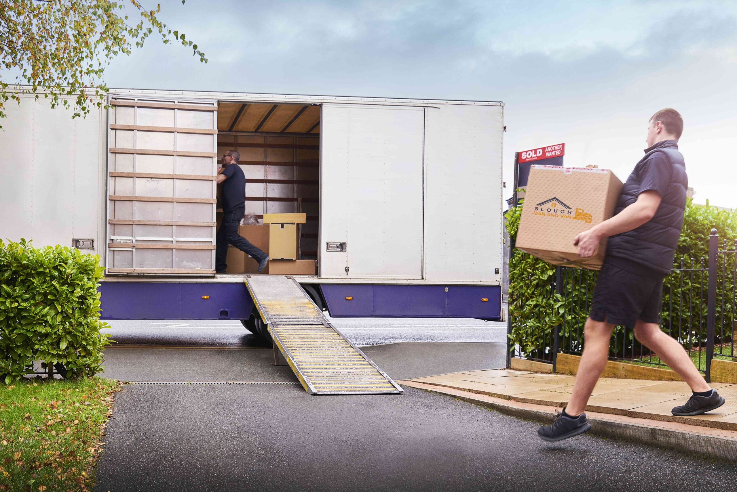 Slough Man and Van
